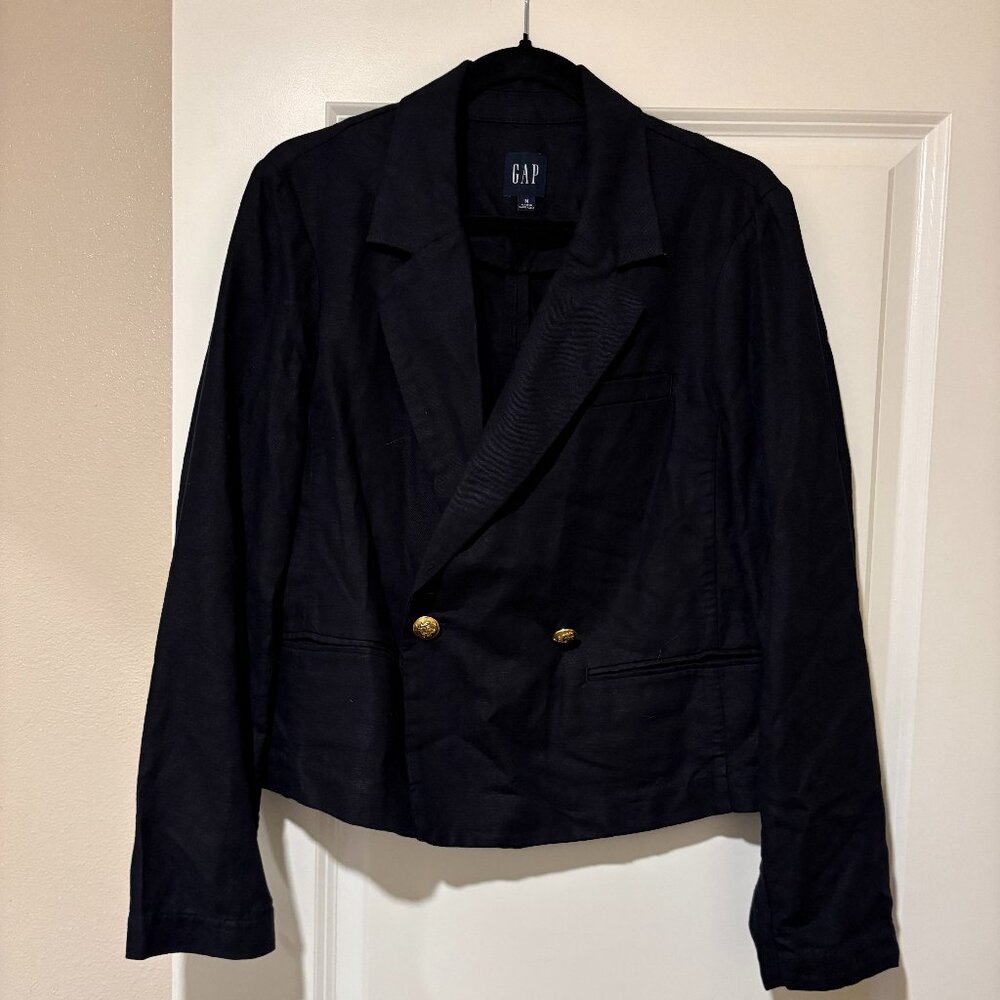 Gap Black Linen Blazer, Medium